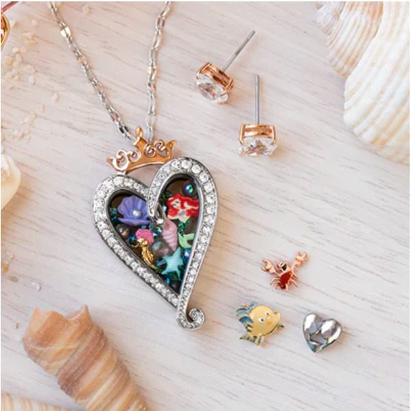 Origami Owl Gold Crystal Living Locket Bracelet Charms and Heart Dangle