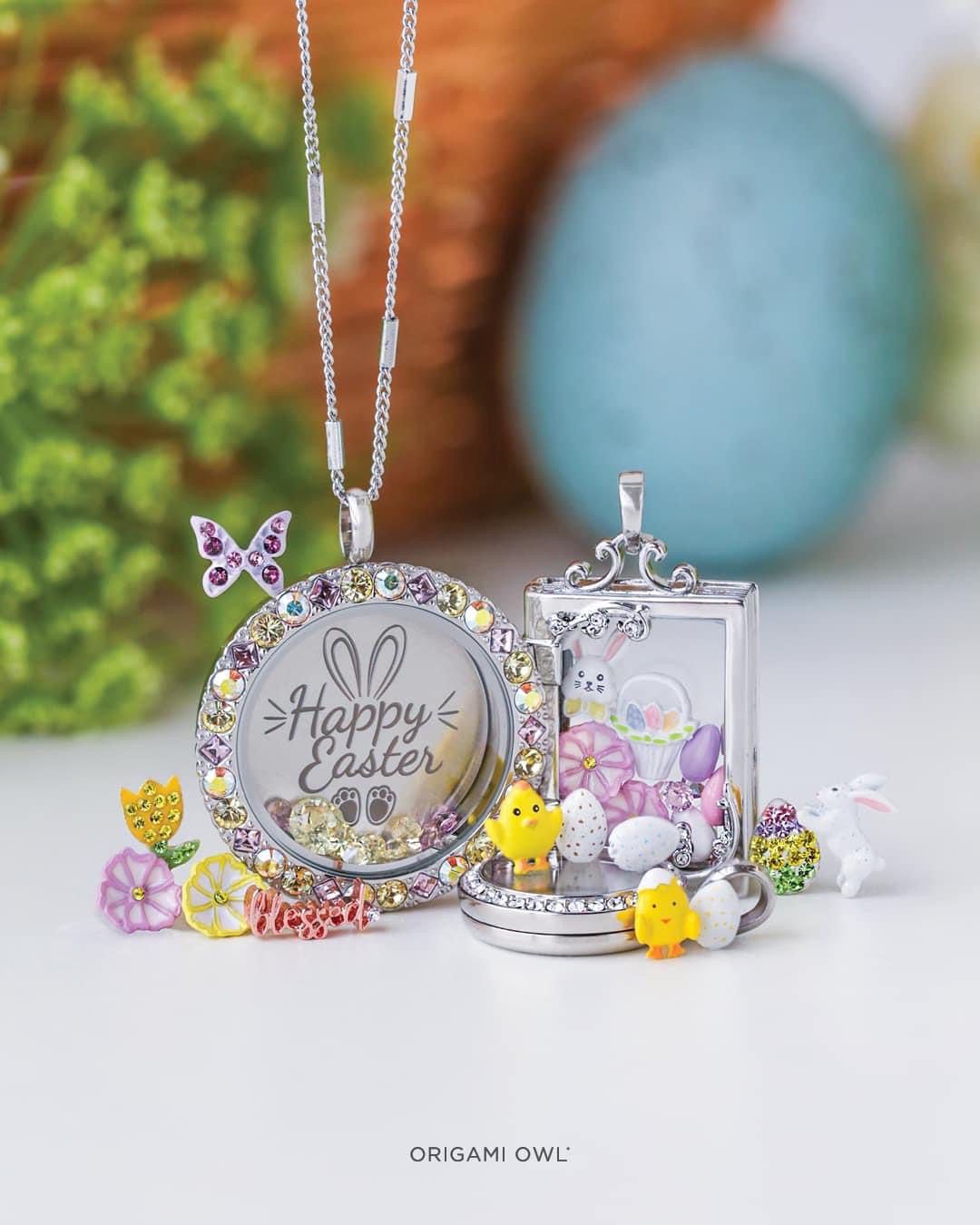 Think Goodness Origami Owl Easter Collection 2024 Origami Owl Lockets